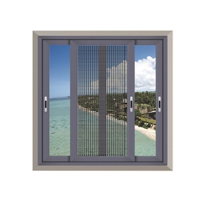 comprar Ventana corredera de vidrio de malla de seguridad de acero inoxidable con apertura horizontal online manufacture