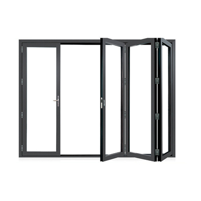 comprar Puertas de aluminio de doble plegado con un grosor de pared de 1,4 mm y método de apertura por arrastre rodante online manufacture