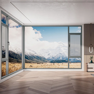 comprar Ventana de acristalamiento de aluminio de doble acristalamiento insonorizado para el proyecto de casa de la villa Diseño personalizado online manufacture