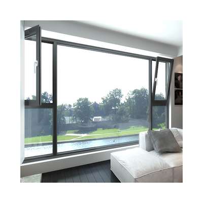 comprar Ventanas de vidrio francés de aluminio negro doble acristalamiento Casement Ventanas y estilo abierto swing online manufacture