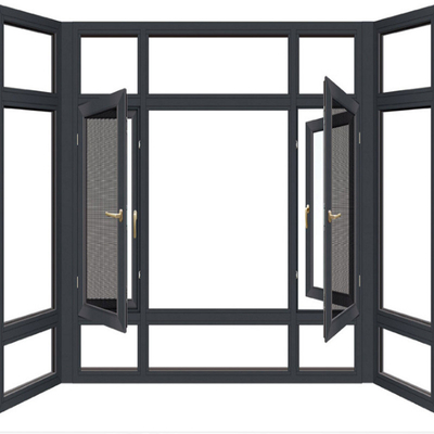 comprar Ventanas de aluminio de estilo Swing Open Casement con diseño personalizado de la ventana de pantalla online manufacture