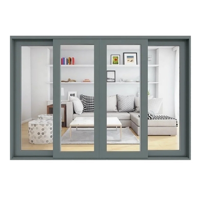 comprar Puertas corredizas de aluminio con corte térmico y pantalla de acero inoxidable online manufacture