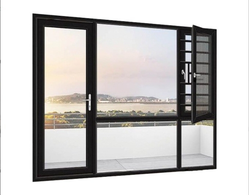 comprar Swing estilo abierto acústico de aleación de aluminio Casement Ventanas con malla de acero inoxidable 304 online manufacture