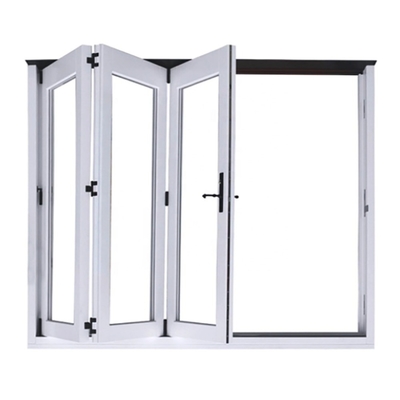 comprar Superficie terminada Puertas dobladas comerciales modernas con vidrio templado y acristalamiento bajo en E online manufacture
