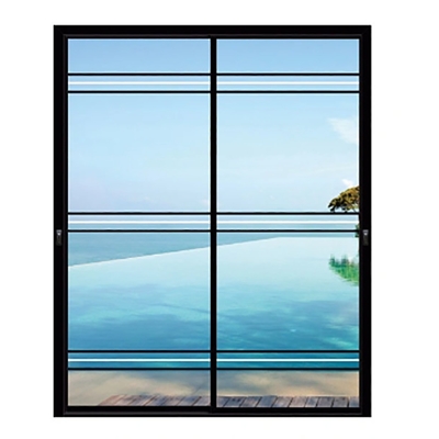 comprar Proyecto comercial Puerta corredera exterior de aleación de aluminio con mejora de vidrio triplex online manufacture