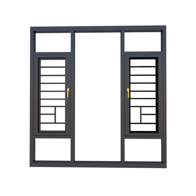 comprar Dormitorio Aluminio Negro Casement Puente roto Ventanas con y Nivel 8 de estanqueidad al aire online manufacture