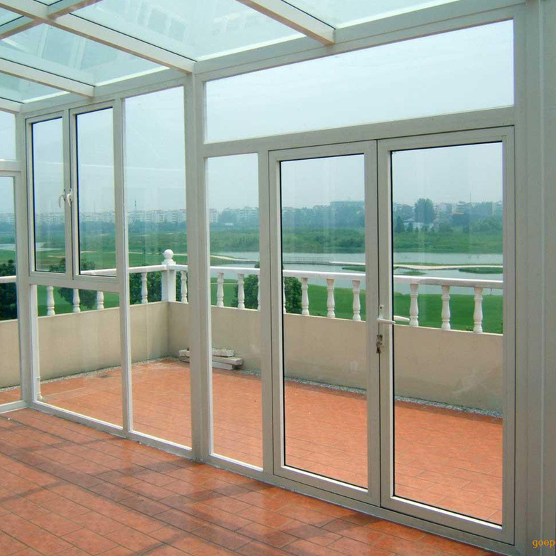 Puertas de vidrio de aluminio de ruptura térmica para casas de villa