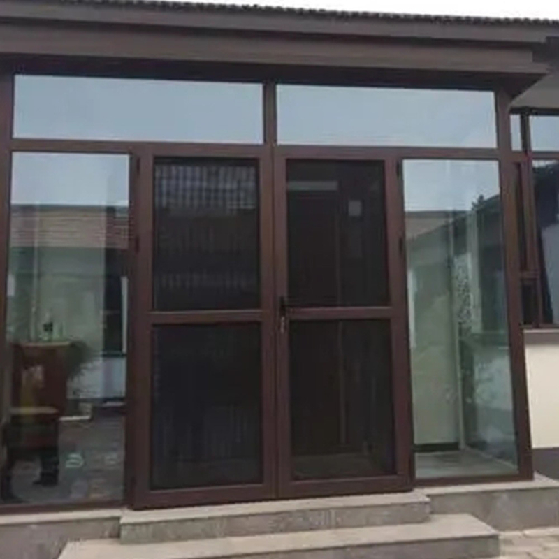 Puertas de vidrio de aluminio de ruptura térmica para casas de villa