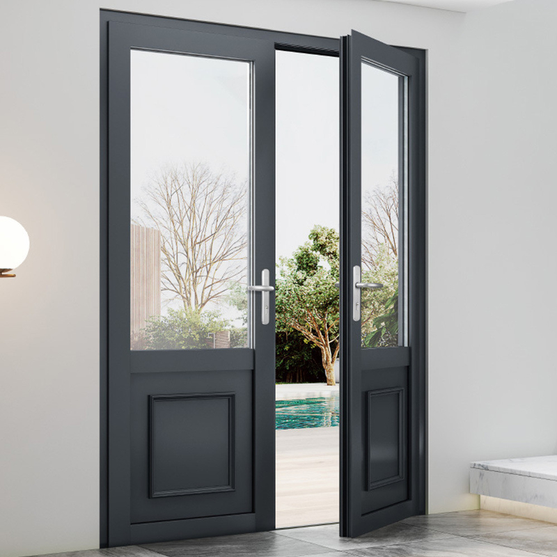 Puerta de vidrio de aluminio de diseño personalizado para instalaciones de producción avanzadas