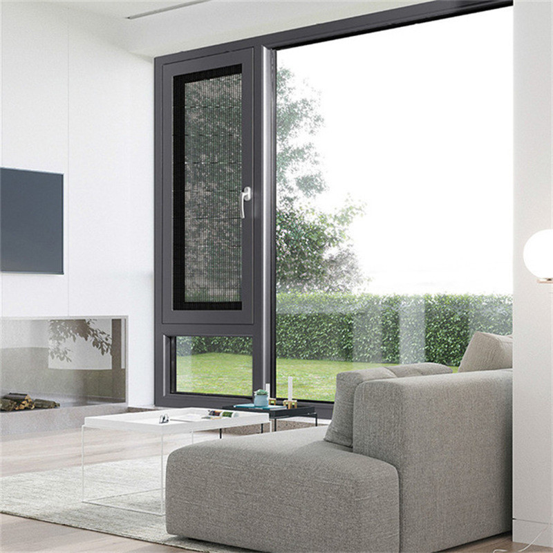 Ventanas aisladas de aluminio de sello de 8 vías para dormitorio de villa diseñadas por expertos