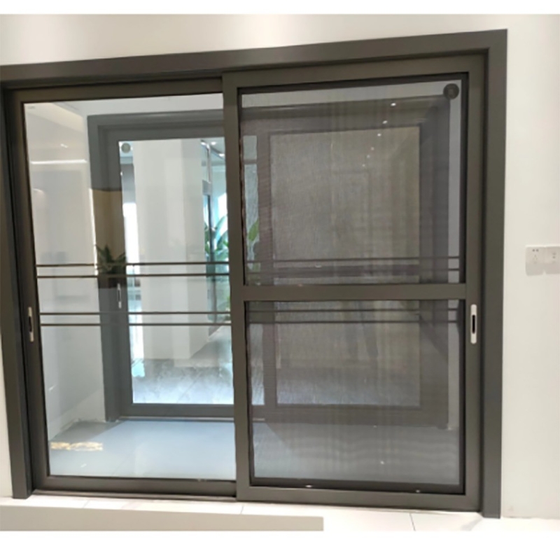 Puertas deslizantes de vidrio de aluminio de marco estrecho con método de apertura de tira y rodadura