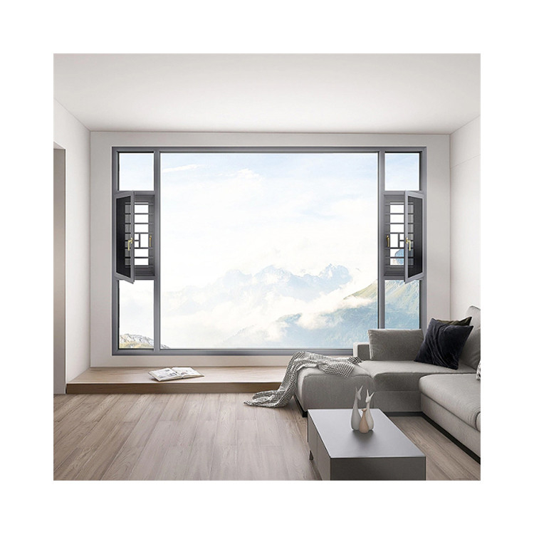 70S R D Diseño Villa de lujo de aluminio con ventana inclinada y giratoria con mejora de vidrio triplex