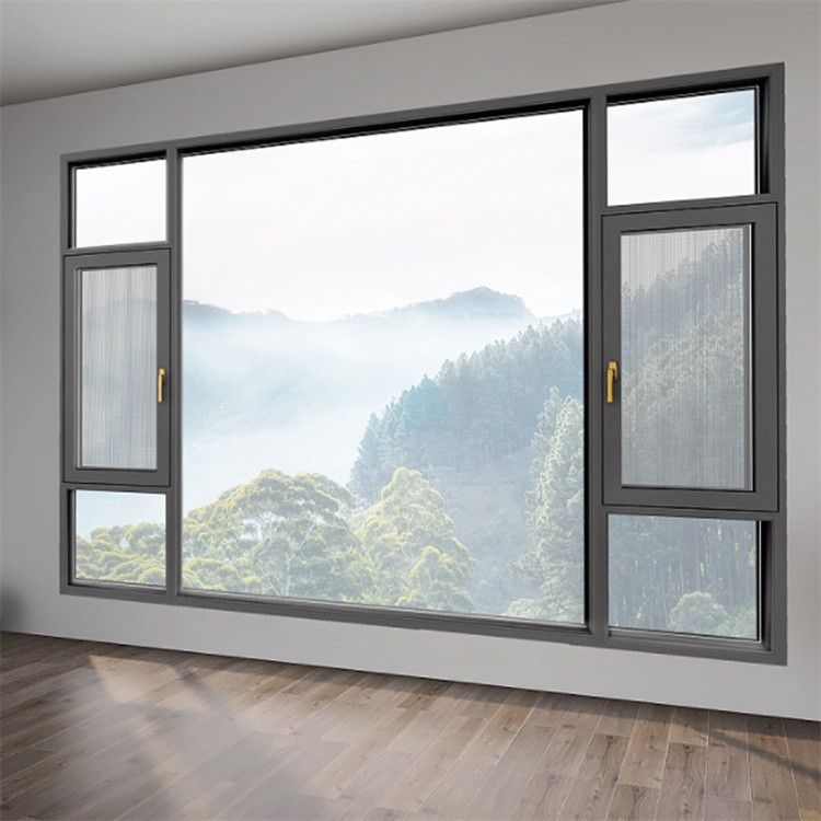 70S R D Diseño Villa de lujo de aluminio con ventana inclinada y giratoria con mejora de vidrio triplex