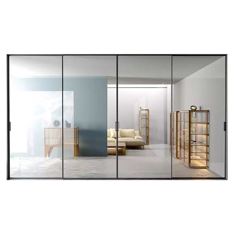 Puertas deslizantes de aluminio de marco estrecho personalizables para ventanas Solución de altos estándares