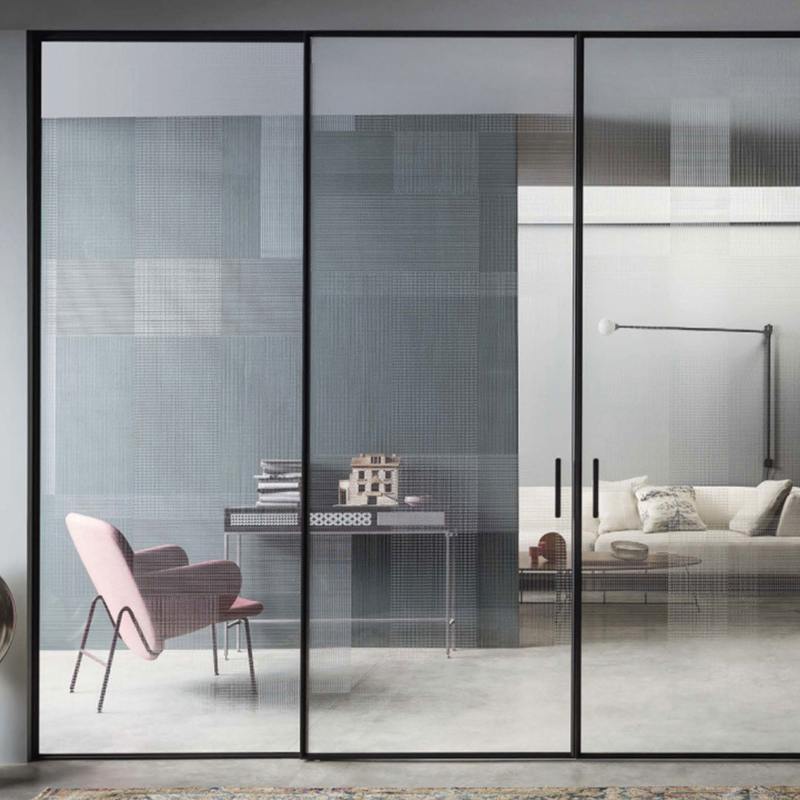 Puertas deslizantes de aluminio de marco estrecho personalizables para ventanas Solución de altos estándares