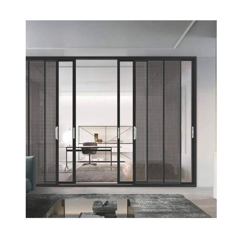 Puertas correderas de aluminio de marco ultra estrecho con un coeficiente de aislamiento térmico K ≤ 2.1