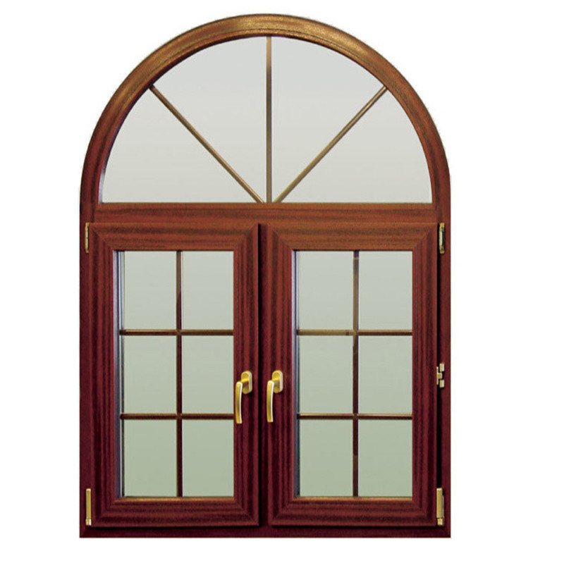 Diseño personalizado de cortina de lucerna de aluminio francés con puerta y ventana de arco