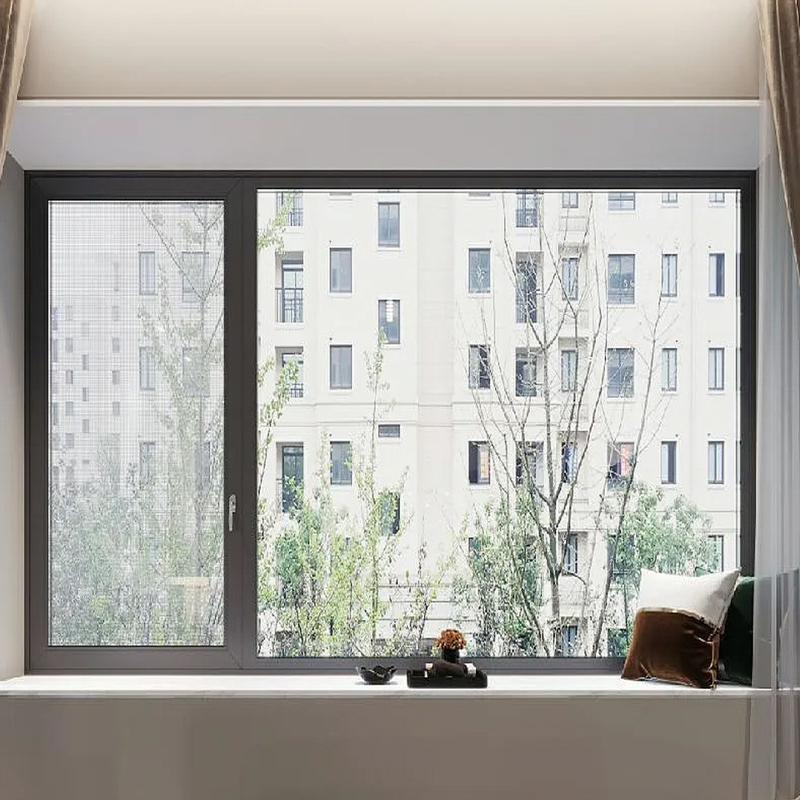 Cuadro de ventana de 76 mm espesor de pared de aluminio de 1,8 mm ventana de control móvil de Windows