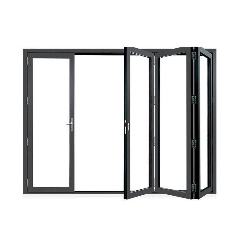 Puertas dobles de aleación de aluminio de ruptura térmica con inserciones de vidrio y fácil mantenimiento