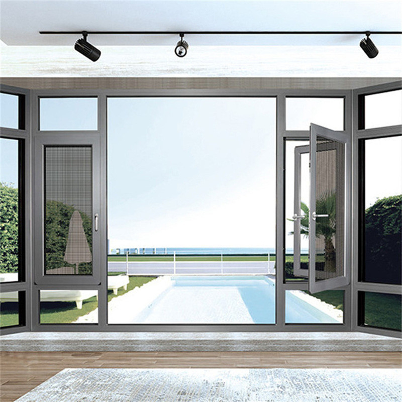 Ventanas inteligentes con marco de aleación de aluminio y coeficiente de aislamiento térmico K valor ≤2.0