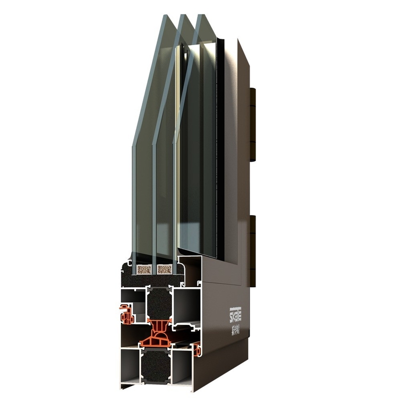 Ventanas inteligentes con marco de aleación de aluminio y coeficiente de aislamiento térmico K valor ≤2.0