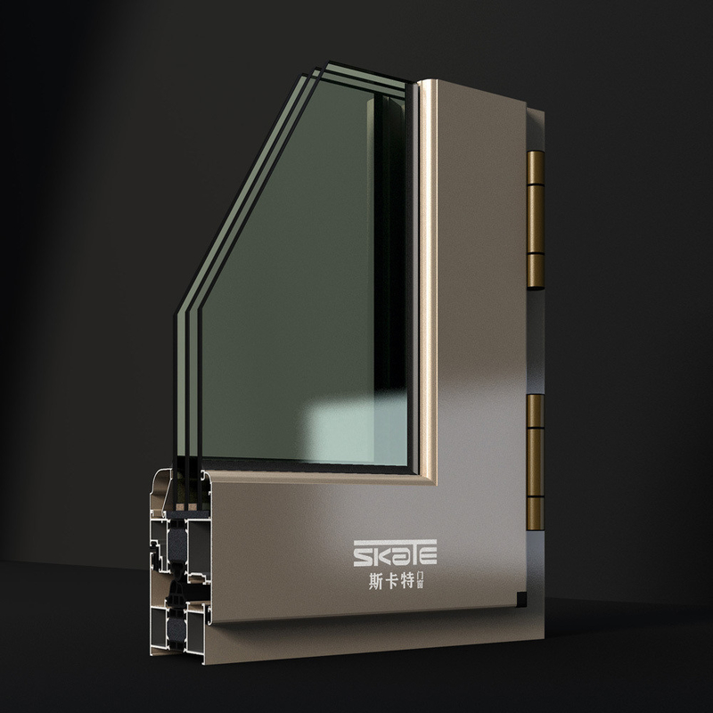 1.4mm espesor de la pared de aluminio Swing abierto ventana francesa para requisitos de diseño personalizado