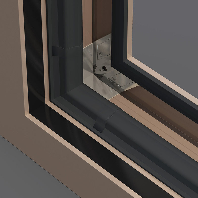 1.4mm espesor de la pared de aluminio Swing abierto ventana francesa para requisitos de diseño personalizado