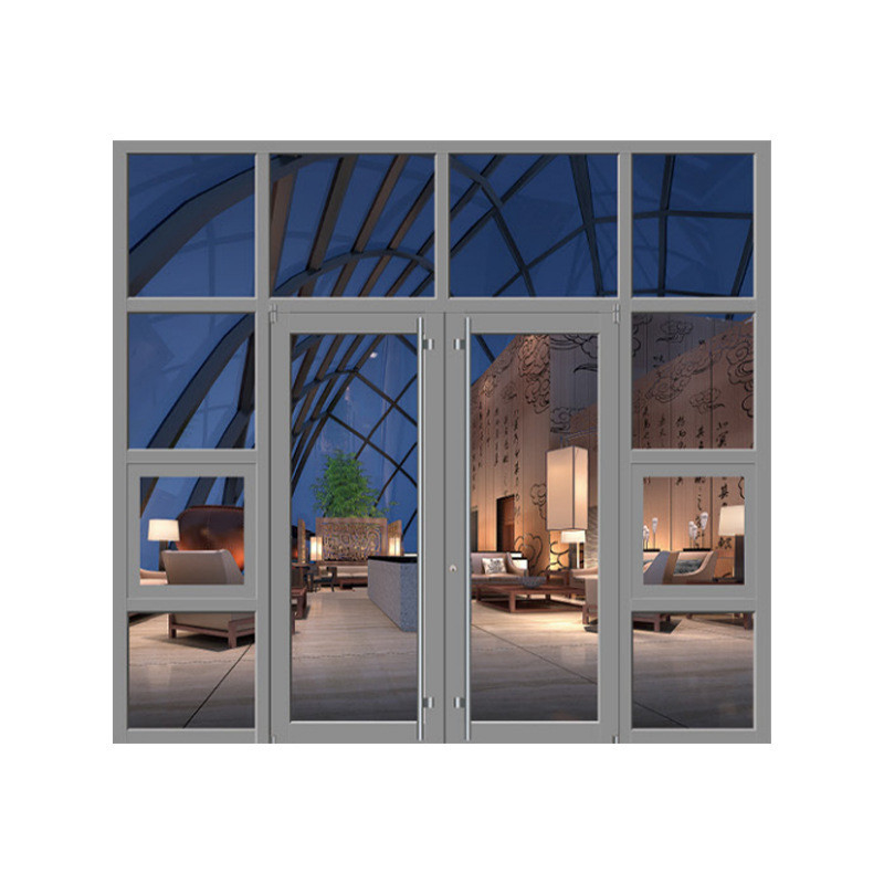 Mejore su espacio con una puerta de resorte de aluminio de doble cristal aislante de sonido y simple