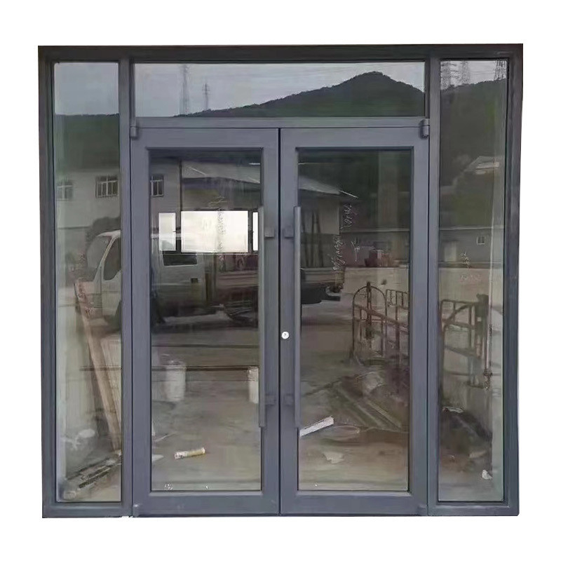 Mejore su espacio con una puerta de resorte de aluminio de doble cristal aislante de sonido y simple