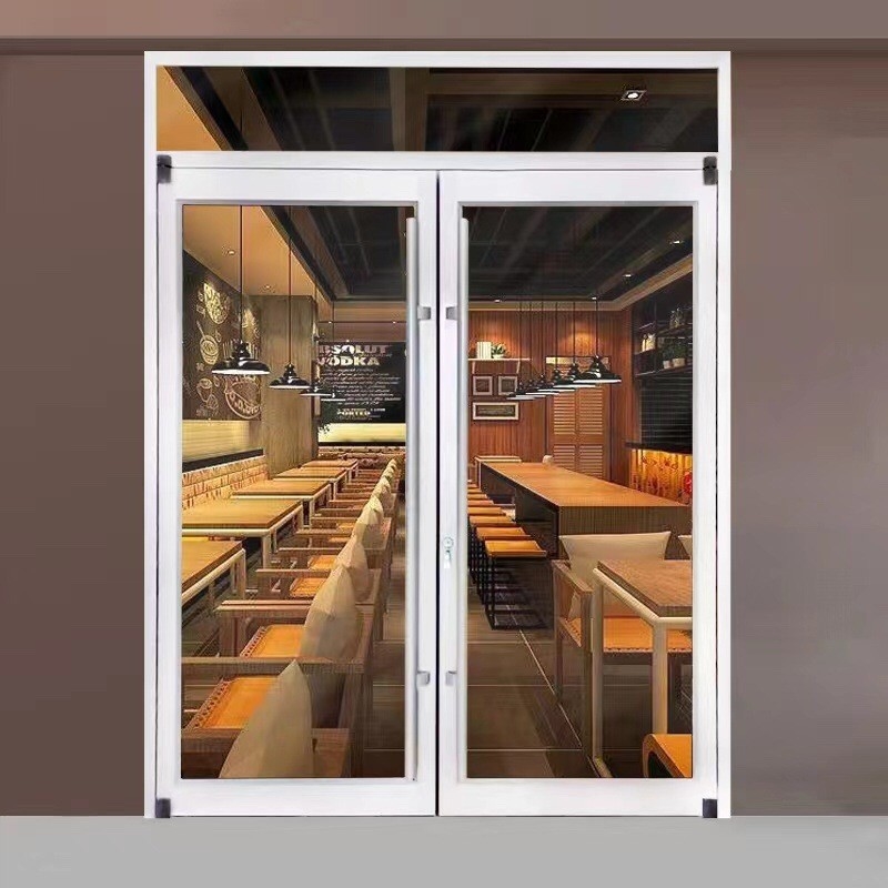 Mejore su espacio con una puerta de resorte de aluminio de doble cristal aislante de sonido y simple