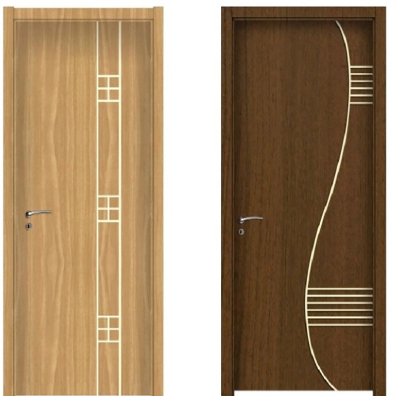 70 mm de ancho últimos diseños cuadros panel interior de la habitación UPVC PVC puertas de casement