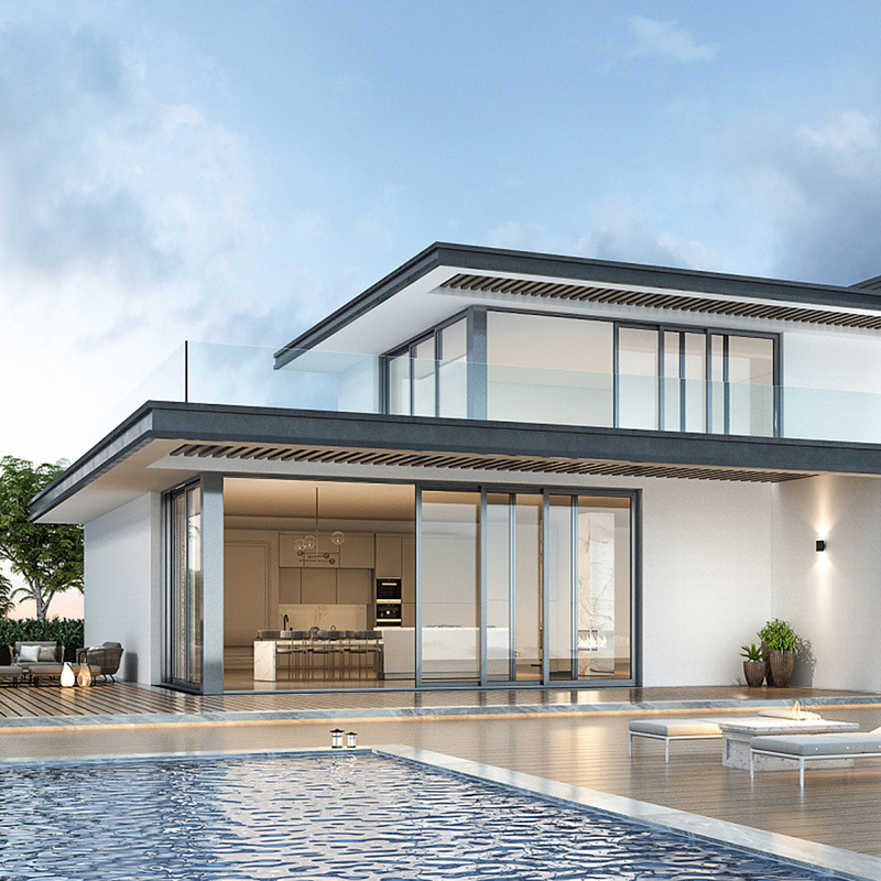 Moderno SKATE 86 ventana de casamento de oscilación para Villa House dentro del estilo de diseño moderno
