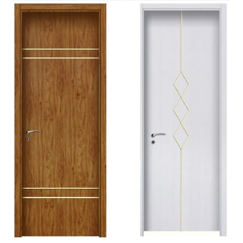 Cuarto de acero inoxidable UPVC PVC puerta de revestimiento para interiores modernos simples