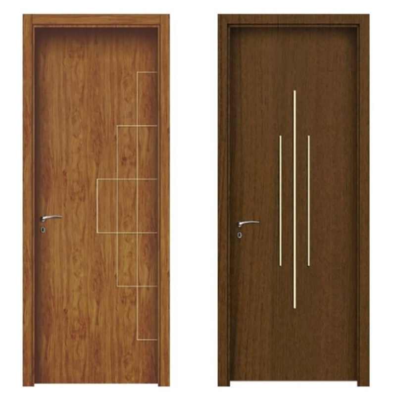 Cuarto de acero inoxidable UPVC PVC puerta de revestimiento para interiores modernos simples