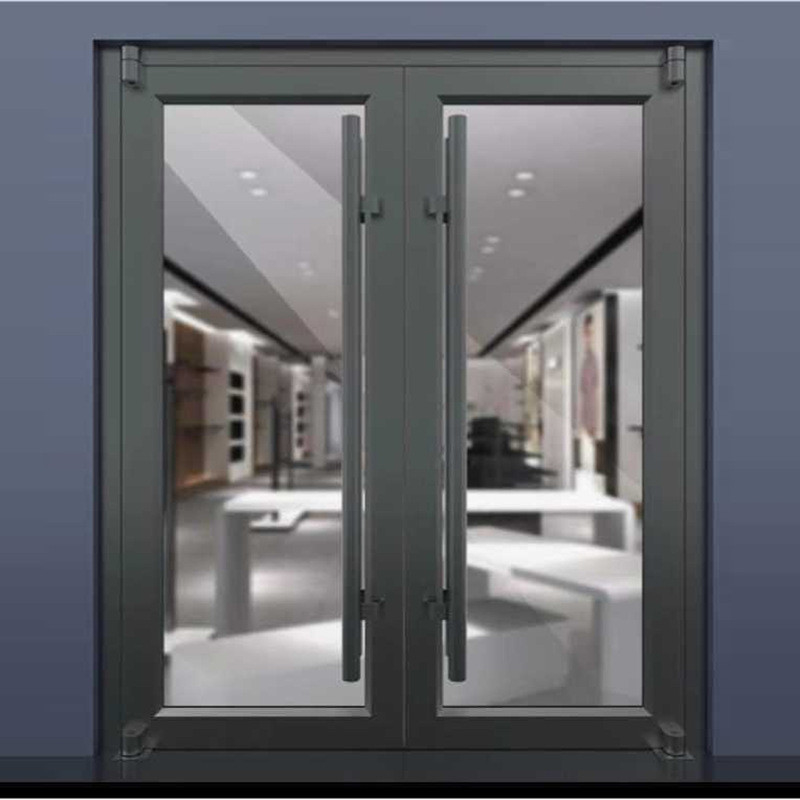 Diseño de la puerta comercial de resorte de aluminio terminado en buena para empujar y tirar método de apertura