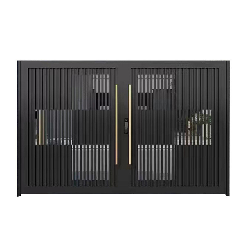 Moderno diseño de aluminio de estructura insonorizada puerta de resorte para empujar y tirar método de apertura