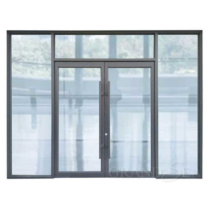 Moderno diseño de aluminio de estructura insonorizada puerta de resorte para empujar y tirar método de apertura