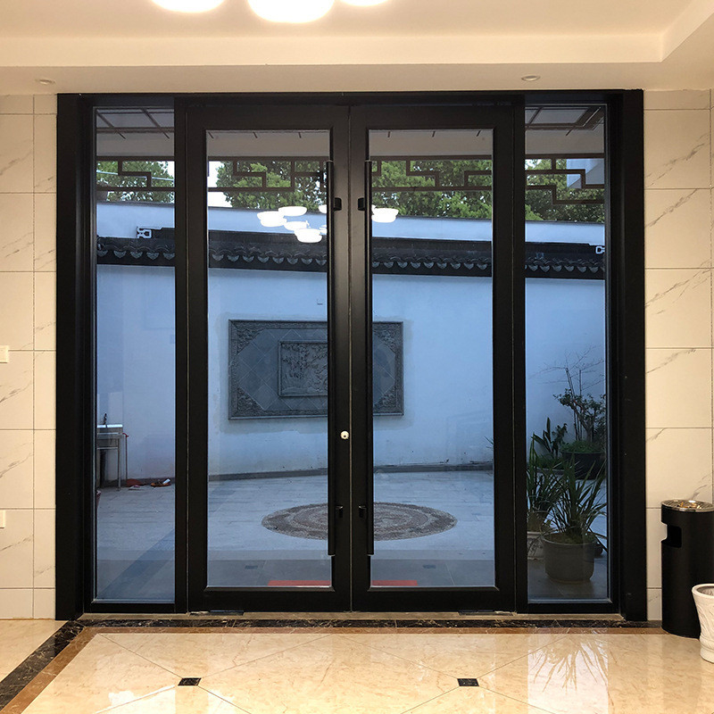 Moderno diseño de aluminio de estructura insonorizada puerta de resorte para empujar y tirar método de apertura