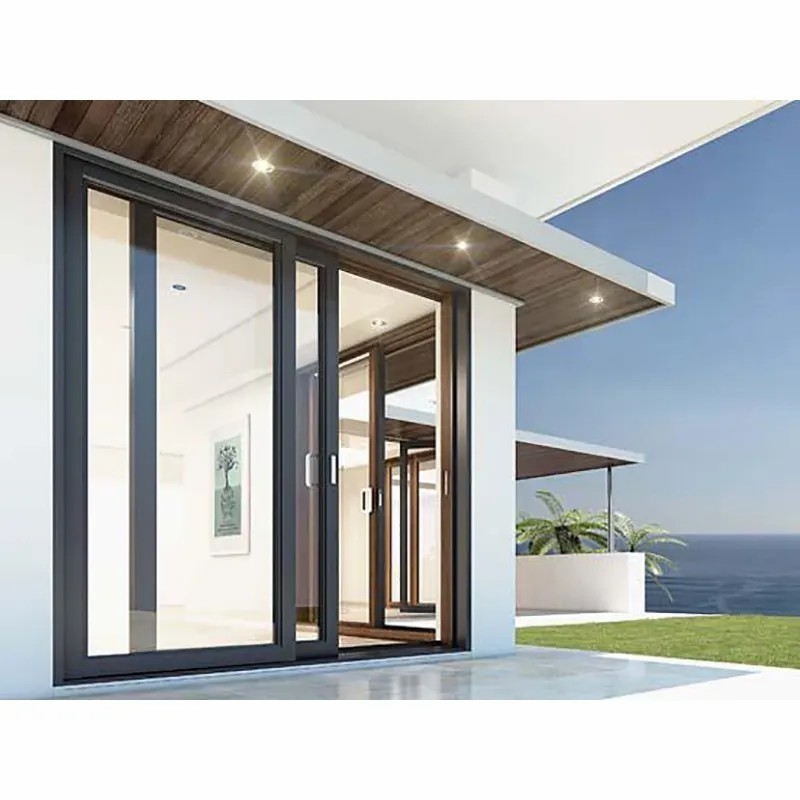 Ancho del marco de ventana de 70 mm Elevador de aluminio y puerta corredera con opción de actualización de vidrio triplex