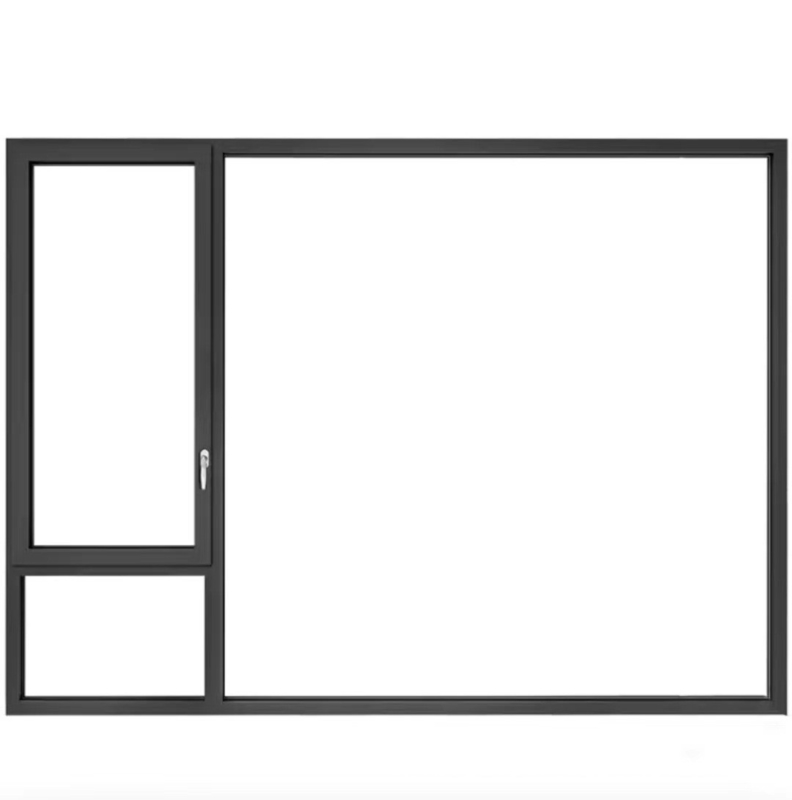 Nivel 6 estanqueidad al agua Puente roto Casamento de perfil de aluminio Ventanas para edificios terminales