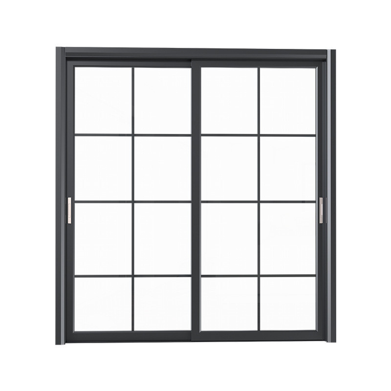 Puerta de la ventana de entrada de vidrio templado con rejilla de pantalla de acero inoxidable para aislamiento acústico