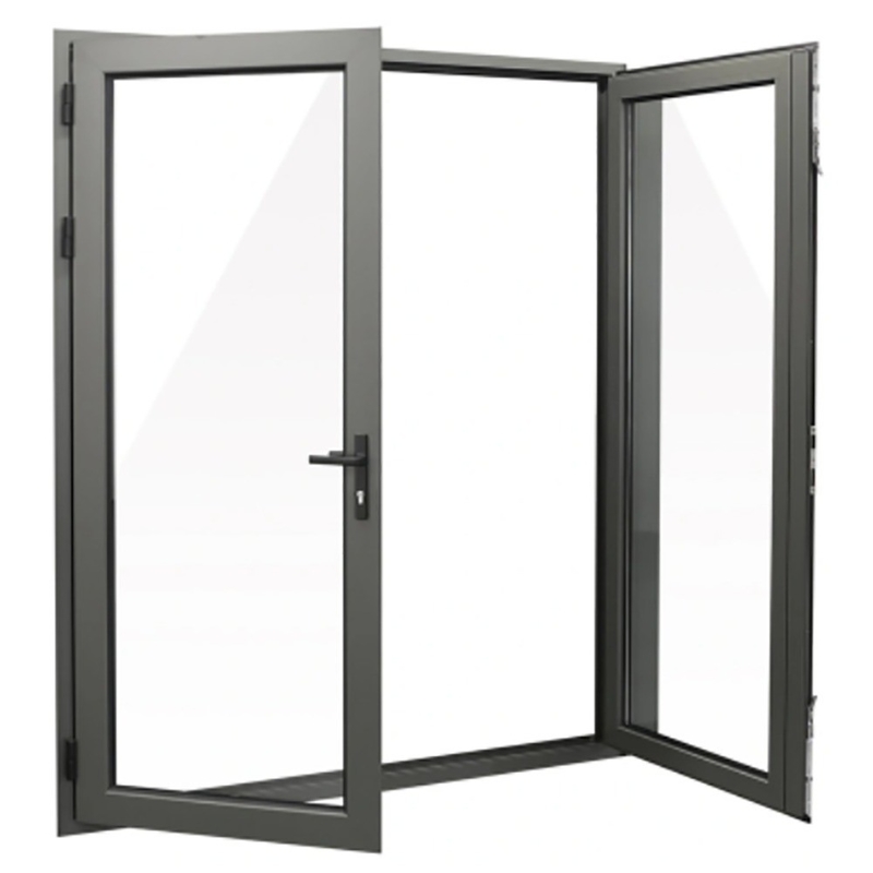 Villa Entrada principal Diseño moderno 1.4mm Aluminio Swing Casement Puerta de vidrio para el hogar de la oficina