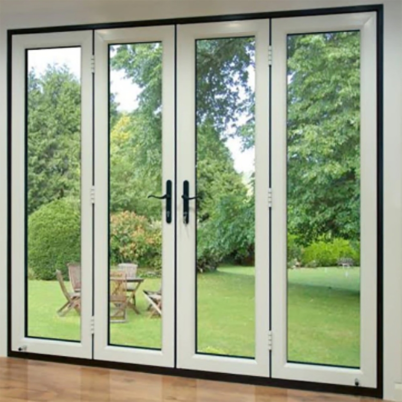 Villa Entrada principal Diseño moderno 1.4mm Aluminio Swing Casement Puerta de vidrio para el hogar de la oficina