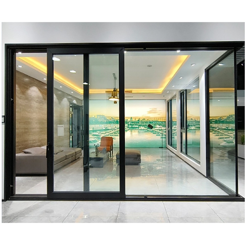 Puerta corredera con elevación duradera y rendimiento espectacular en exterior de aleación de aluminio