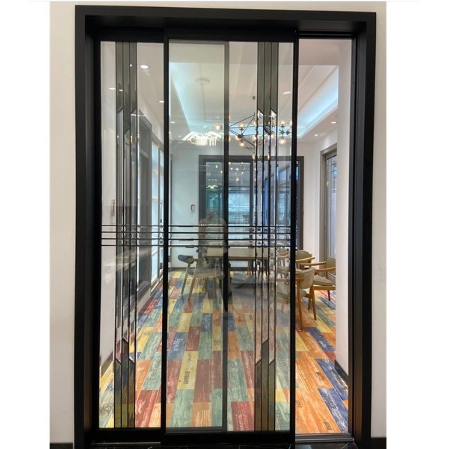 Puerta corredera con elevación duradera y rendimiento espectacular en exterior de aleación de aluminio