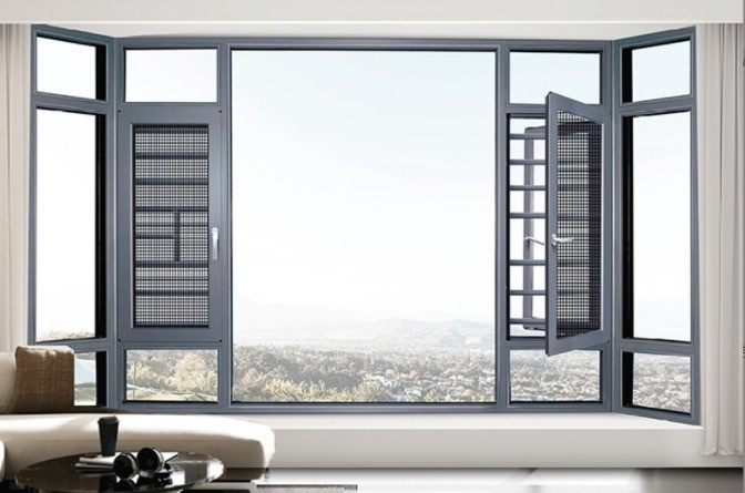 Nivel 6 estanqueidad al agua Aluminio Ventanas horizontales con carcasa abierta para pantalla plegable