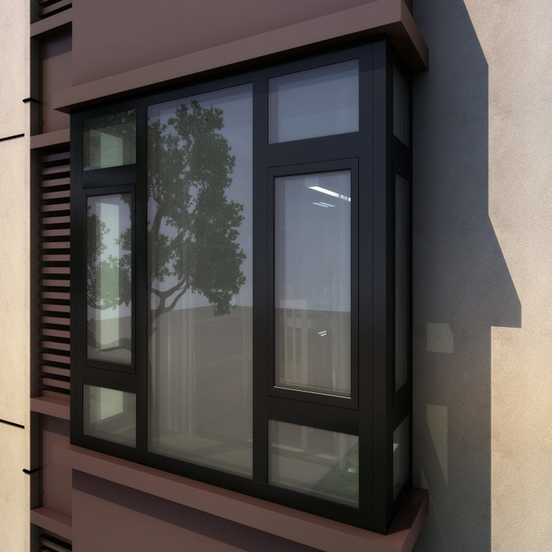 Estrechamiento del agua Nivel 6 R D Ventanas de aluminio francés con cortina colgante Tipo