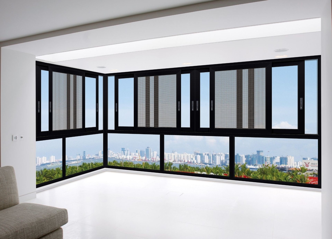 Ventanas correderas de aluminio insonorizadas asequibles Alta durabilidad para decoración de fachadas