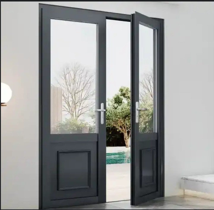 Diseño minimalista Puertas de carcasa de aleación de aluminio impermeables para el método de apertura oscilante