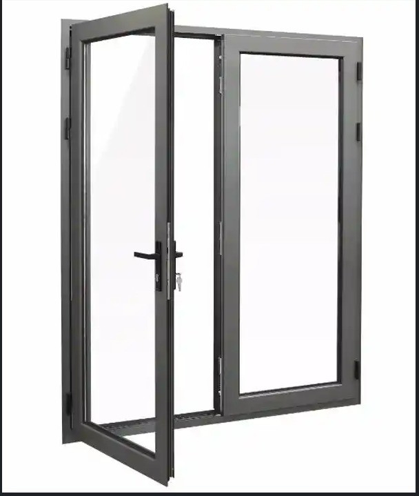 Diseño minimalista Puertas de carcasa de aleación de aluminio impermeables para el método de apertura oscilante